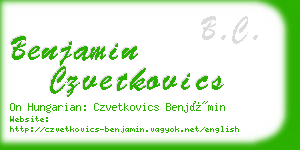 benjamin czvetkovics business card